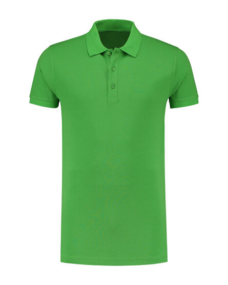L&S Polo Basic Cot/Elast SS for him | Lime | S