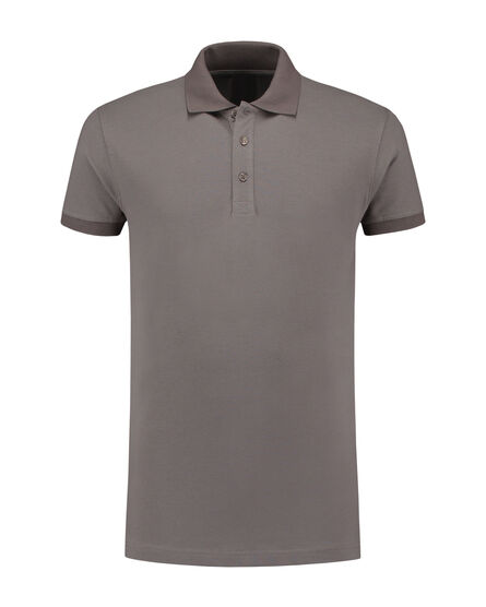 L&S Polo Basic Cot/Elast SS for him | Pearl Grey | S