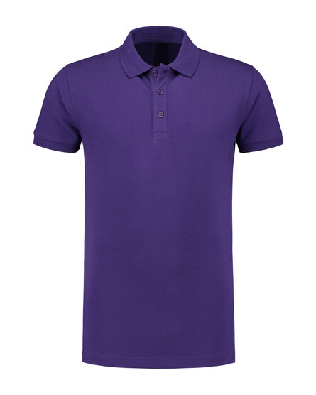 L&S Polo Basic Cot/Elast SS for him | Purple | S