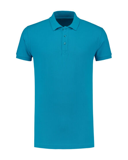L&S Polo Basic Cot/Elast SS for him | Turquoise | S