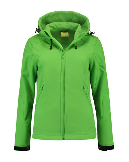 L&S Jacket Hooded Softshell for her | Lime | S