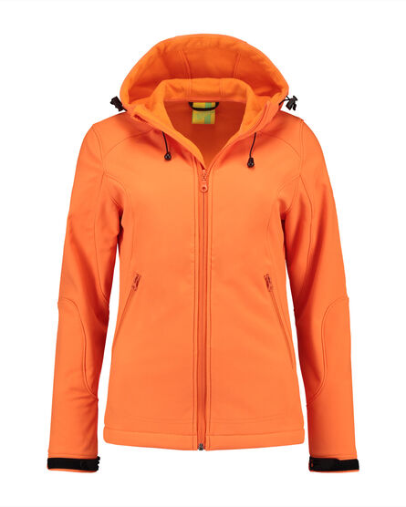 L&S Jacket Hooded Softshell for her | Orange | XXL