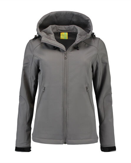 L&S Jacket Hooded Softshell for her | Pearl Grey | S