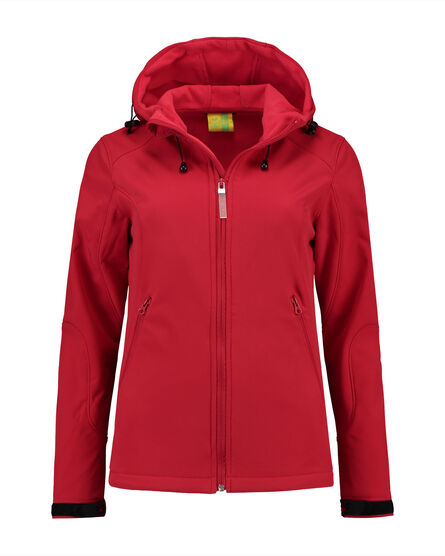 L&S Jacket Hooded Softshell for her | Red | S