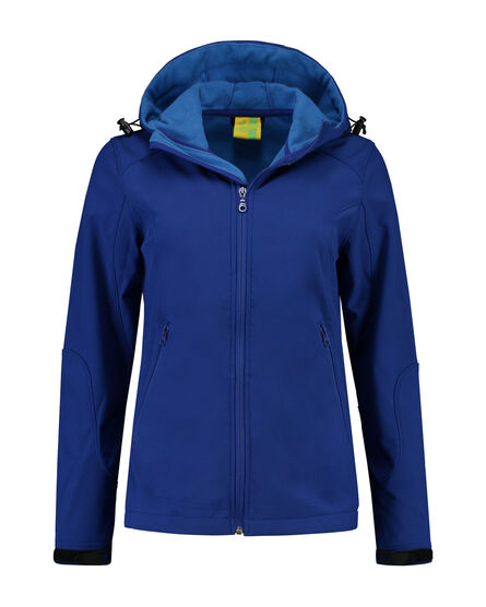 L&S Jacket Hooded Softshell for her | Royal Blue | S