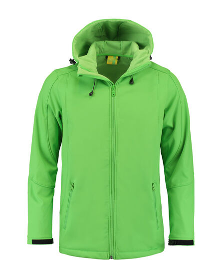 L&S Jacket Hooded Softshell for him | Lime | S