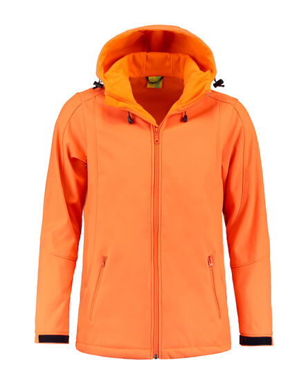 L&S Jacket Hooded Softshell for him | Orange | S