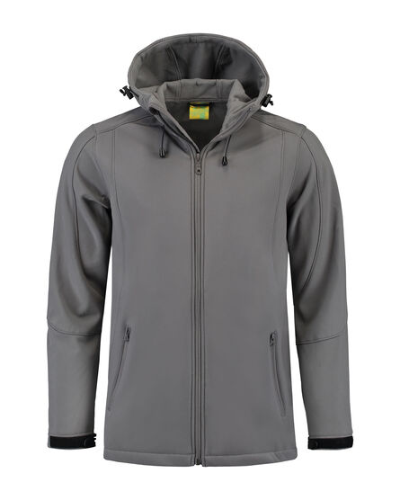 L&S Jacket Hooded Softshell for him | Pearl Grey | S