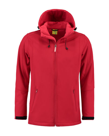 L&S Jacket Hooded Softshell for him | Red | S