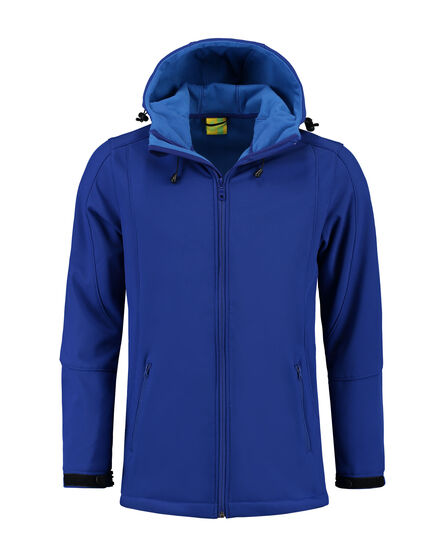 L&S Jacket Hooded Softshell for him | Royal Blue | S