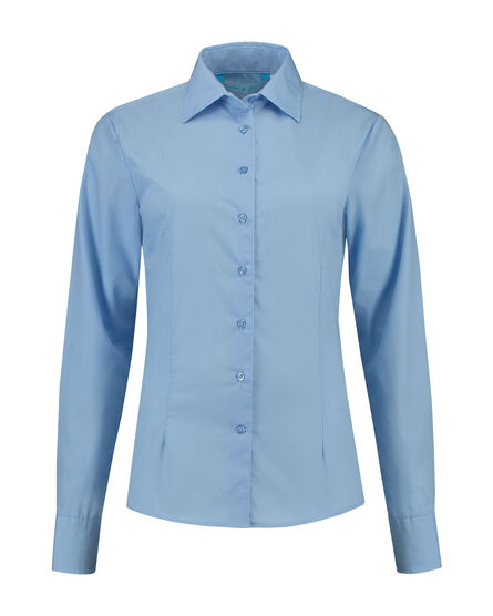 L&S Shirt Poplin Mix LS for her | Light Blue | 3XL