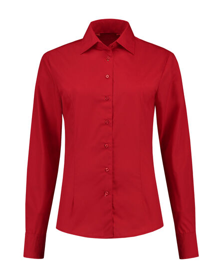 L&S Shirt Poplin Mix LS for her | Red | S
