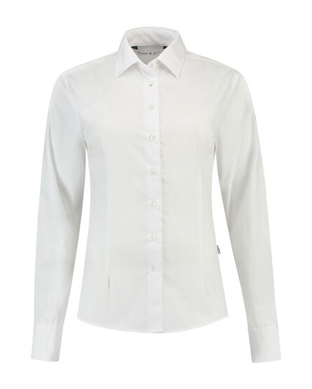 L&S Shirt Poplin Mix LS for her | White | S
