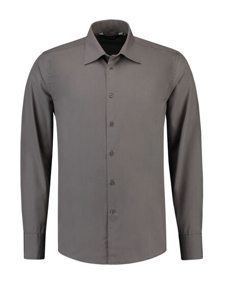 L&S Shirt Poplin Mix LS for him | Pearl Grey | S