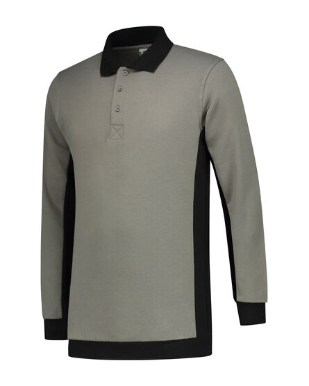 L&S Polosweater Workwear | Pearl Grey/BK | S