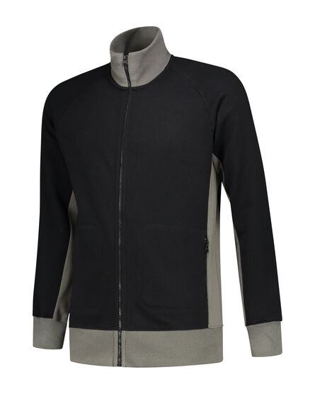 L&S Sweater Cardigan Workwear | Black/PG | S