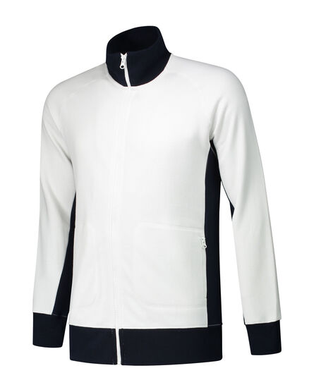 L&S Sweater Cardigan Workwear | White/DY | S