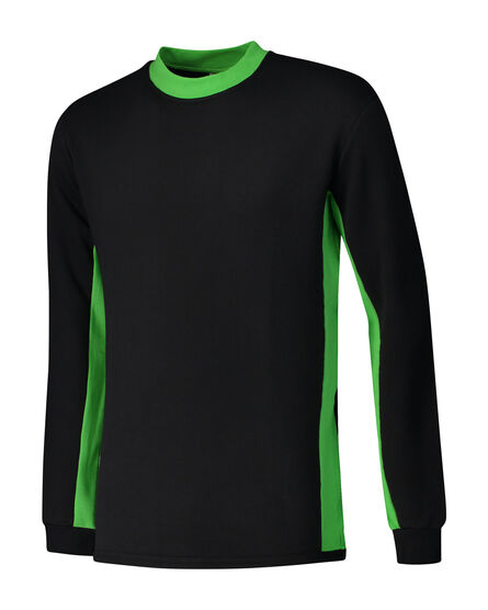 L&S Sweater Workwear | Black/Lime | S
