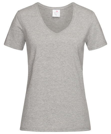 Stedman T-shirt V-Neck Classic-T SS for her | Grey Heather | S