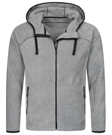 Stedman Power Fleece Cardigan Hooded for him | Grey Heather | S
