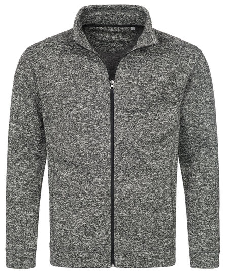Stedman Knit Fleece Cardigan for him | Dark Grey Melange | S
