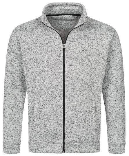 Stedman Knit Fleece Cardigan for him | Light Grey Melange | S