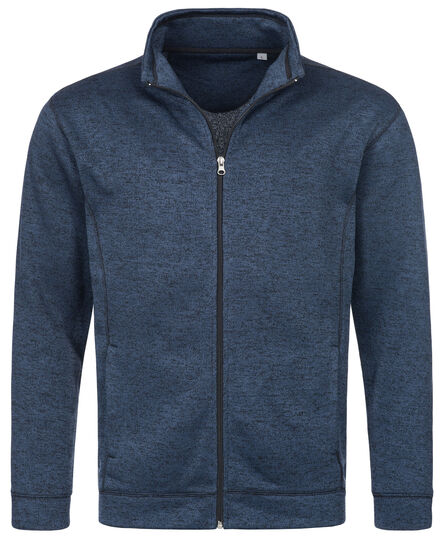 Stedman Knit Fleece Cardigan for him | Marina Blue Melange | S