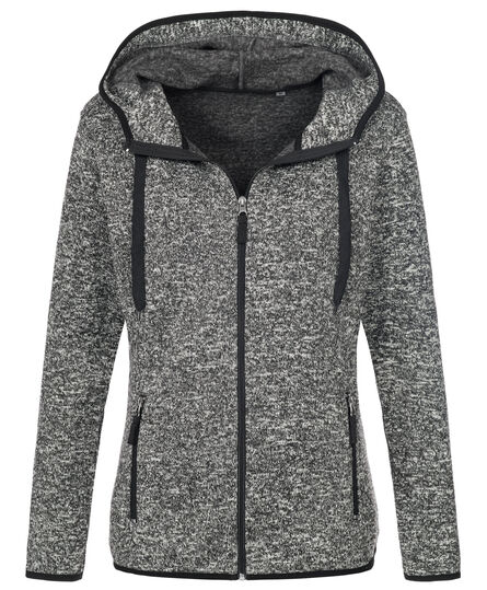 Stedman Knit Fleece Cardigan for her | Dark Grey Melange | S