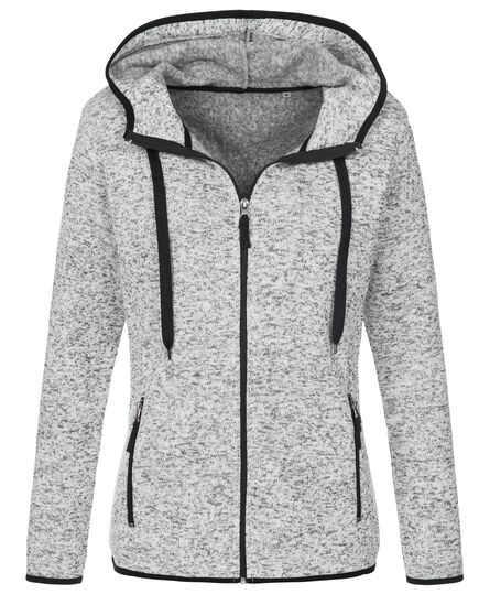 Stedman Knit Fleece Cardigan for her | Light Grey Melange | S