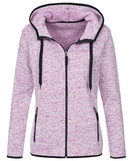 Stedman Knit Fleece Cardigan for her | Purple Melange | S