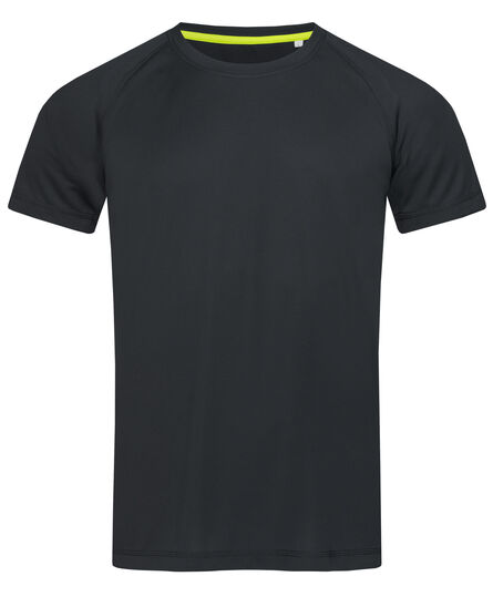Stedman T-shirt Raglan Mesh Active-Dry SS for him | Black Opal | S