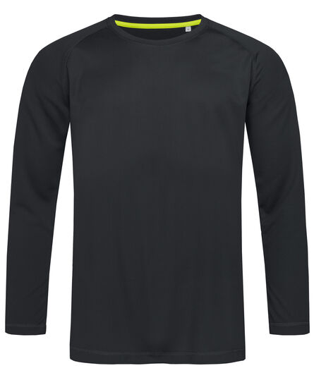 Stedman T-shirt Raglan Mesh Active-Dry LS | Black Opal | S