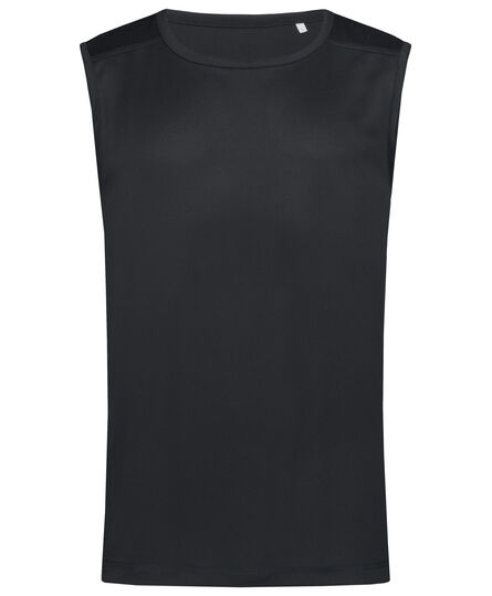 Stedman Sleeveless T-shirt Mesh Active-Dry for him | Black Opal | S