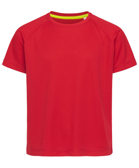 Stedman T-shirt Raglan Mesh Active-Dry SS for kids | 1935C Crimson Red | S
