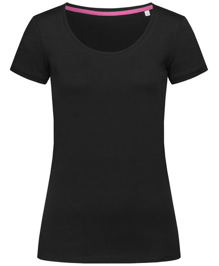 Stedman T-shirt Crewneck Megan SS for her | Black Opal | XS