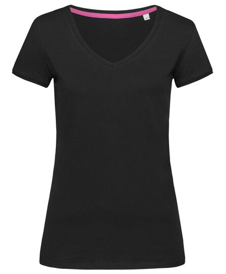 Stedman T-shirt V-neck Megan SS | Black Opal | S