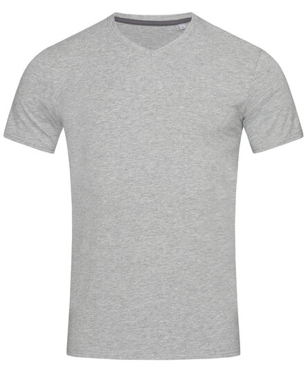 Stedman T-shirt V-neck Clive SS for him | Grey Heather | S