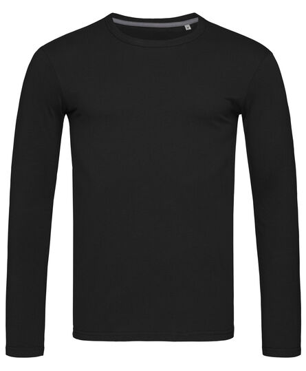 Stedman T-shirt Crewneck Clive LS for him | Black Opal | S
