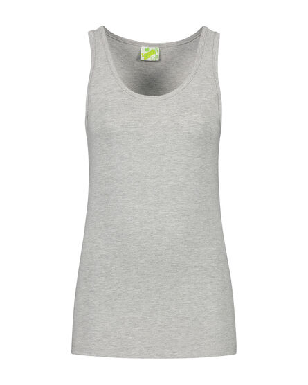 L&S Tanktop cot/elast for her | Grey Heather | S