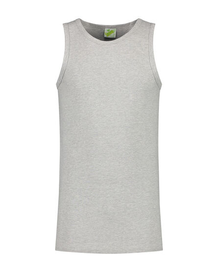 L&S Tanktop cot/elast for him | Grey Heather | S