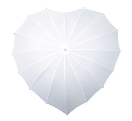 Paraplu | Hartvormig | Wit