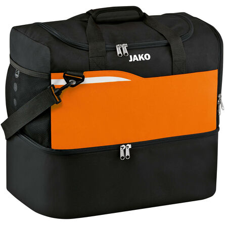 JAKO Sporttas Competition 2.0 met schoenvak | Zwart/Fluo Oranje | Senior