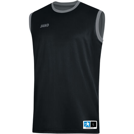 JAKO Reversible shirt Change 2.0 | Zwart/Steengrijs | XS