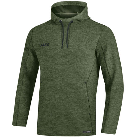 JAKO Sweater met kap Premium Basics | Kaki Gemeleerd | XXL