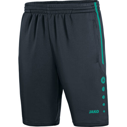 JAKO Trainingsshort Active | Antraciet/Turkoois | 128
