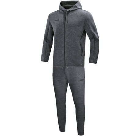 JAKO Joggingpak met sweaterkap Premium Basics | Grijs Gemeleerd | 34