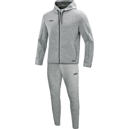 JAKO Joggingpak met kap Premium Basics | Grijs Gemeleerd | 34