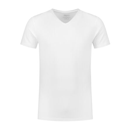 SANTINO T-shirt Jonaz V-neck | White | 3XL