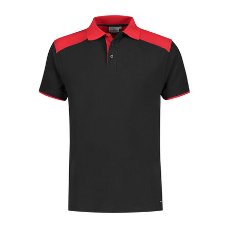 SANTINO Poloshirt Tivoli | Black / Red | XS
