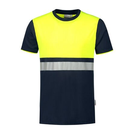 SANTINO T-shirt Hannover | Real Navy / Fluor Yellow | S